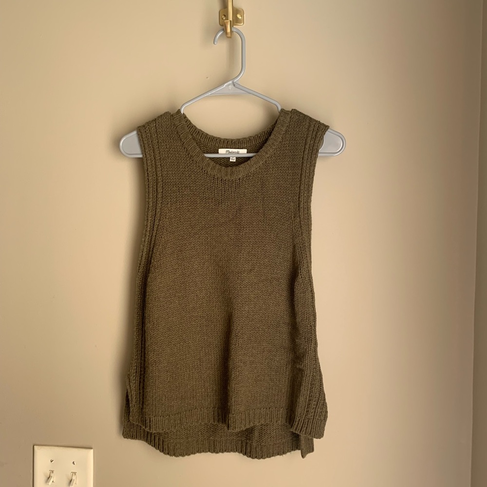 Olive Green Madewell Sweater Tank Top